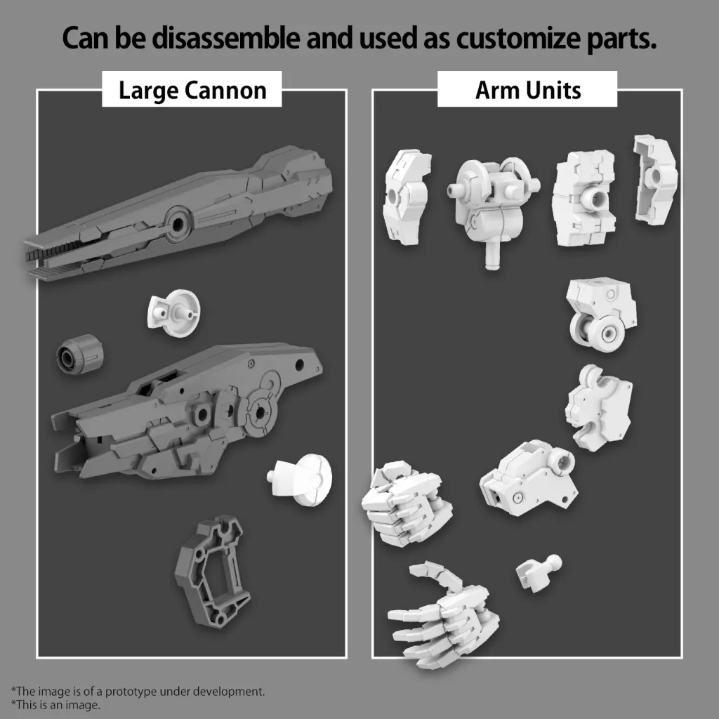 30MM - 1/144 Option Parts Set 11 (Large Cannon/Arm Unit) - Model Kit